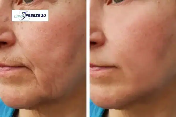 Woman's before and after HIFU Non-Surgical Facelift Treatment Henley-on-Thames results