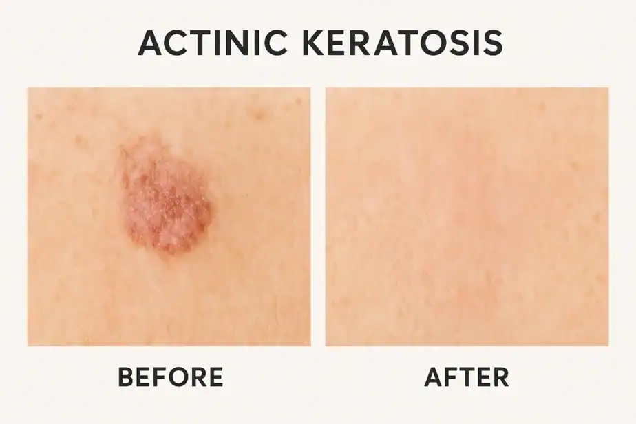 before and after results of ACTINIC KERATOSIS treatment Henley-on-Thames