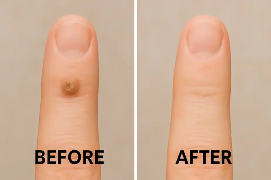 Before and after wart removal treatment Henley-on-Thames