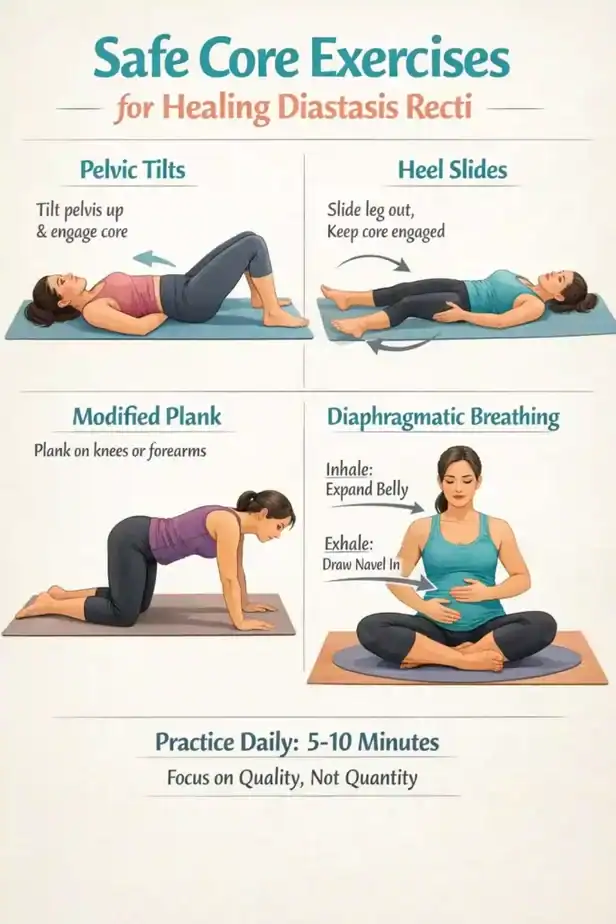 Which Core Exercises Are Safe and Effective for Healing Diastasis Recti